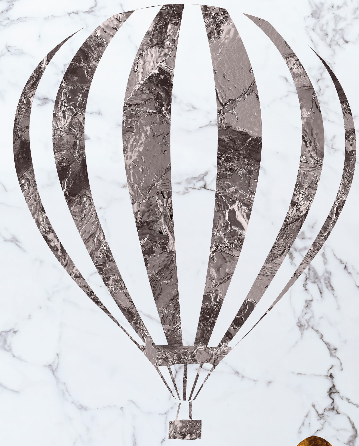 MIS003 - HotAir Balloon - Silver-Gold